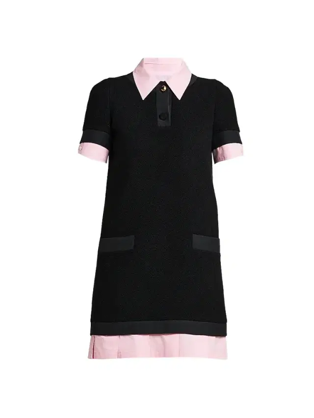MOSCHINO Women's Contrast-Trim Wool-Blend Mini Dress