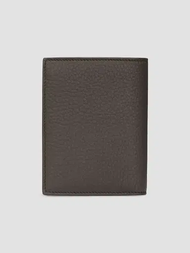 Saint Laurent Men's Tiny Cassandre Credit Card Wallet in Grained Leather | Thumbnail 2