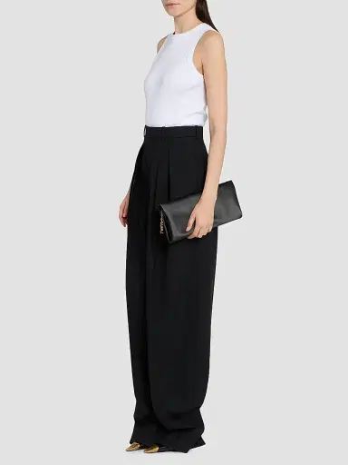 Saint Laurent Women's Evening Soft Clutch in Satin | Thumbnail 2 Saint Laurent Women's Evening Soft Clutch in Satin | Thumbnail 2