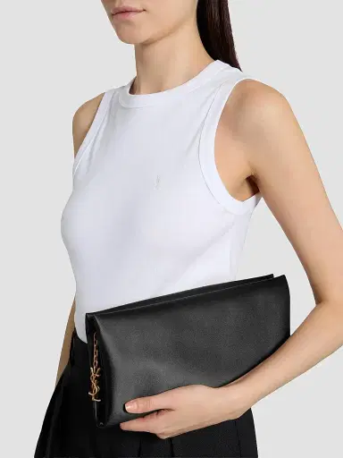 Saint Laurent Women's Evening Soft Clutch in Satin | Thumbnail 3 Saint Laurent Women's Evening Soft Clutch in Satin | Thumbnail 3