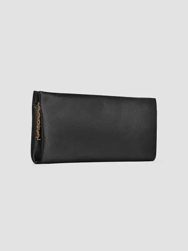 Saint Laurent Women's Evening Soft Clutch in Satin | Thumbnail 4 Saint Laurent Women's Evening Soft Clutch in Satin | Thumbnail 4