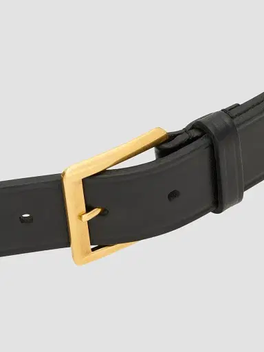 Saint Laurent Women's Rectangular Buckle Belt in Leather | Thumbnail 3