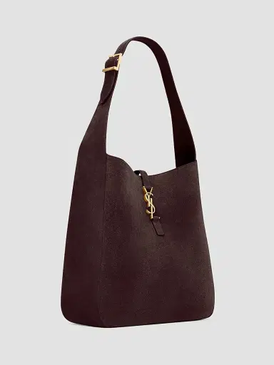 Saint Laurent Women's Le 5 ÿ 7 Supple Large Shoulder Bag in Suede | Thumbnail 4 Saint Laurent Women's Le 5 ÿ 7 Supple Large Shoulder Bag in Suede | Thumbnail 4