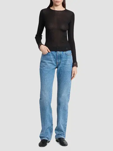 Saint Laurent Women's Alain Slippers in Smooth Leather | Thumbnail 6 Saint Laurent Women's Alain Slippers in Smooth Leather | Thumbnail 6
