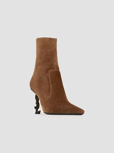 Saint Laurent Women's Opyum Booties in Suede | Thumbnail 2