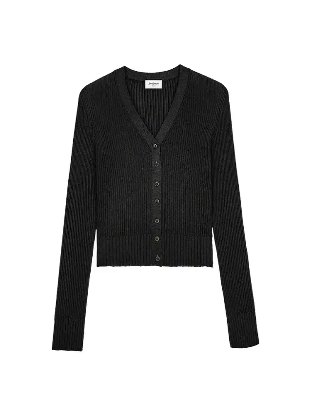 Saint Laurent Women's Cardigan in Ribbed Knit