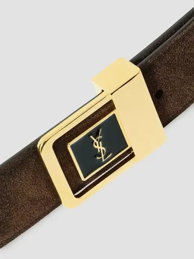 Saint Laurent Women's La 66 Buckle Belt in Suede | Thumbnail 4 Saint Laurent Women's La 66 Buckle Belt in Suede | Thumbnail 4