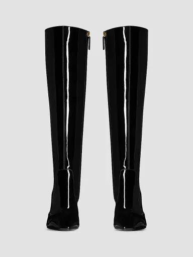 Saint Laurent Women's Francoise Boots in Patent Leather | Thumbnail 3 Saint Laurent Women's Francoise Boots in Patent Leather | Thumbnail 3