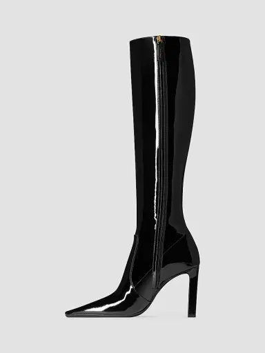 Saint Laurent Women's Francoise Boots in Patent Leather | Thumbnail 4 Saint Laurent Women's Francoise Boots in Patent Leather | Thumbnail 4