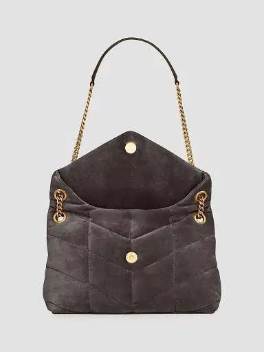 Saint Laurent Women's Puffer Small in Quilted Suede | Thumbnail 5 Saint Laurent Women's Puffer Small in Quilted Suede | Thumbnail 5