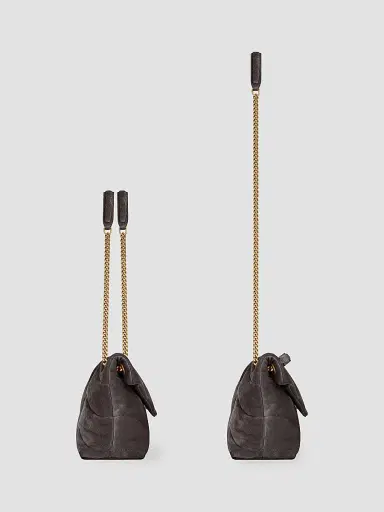 Saint Laurent Women's Puffer Small in Quilted Suede | Thumbnail 7 Saint Laurent Women's Puffer Small in Quilted Suede | Thumbnail 7