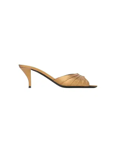 Saint Laurent Women's Babylone Mules in Metallic Leather | Thumbnail 1 Saint Laurent Women's Babylone Mules in Metallic Leather | Thumbnail 1