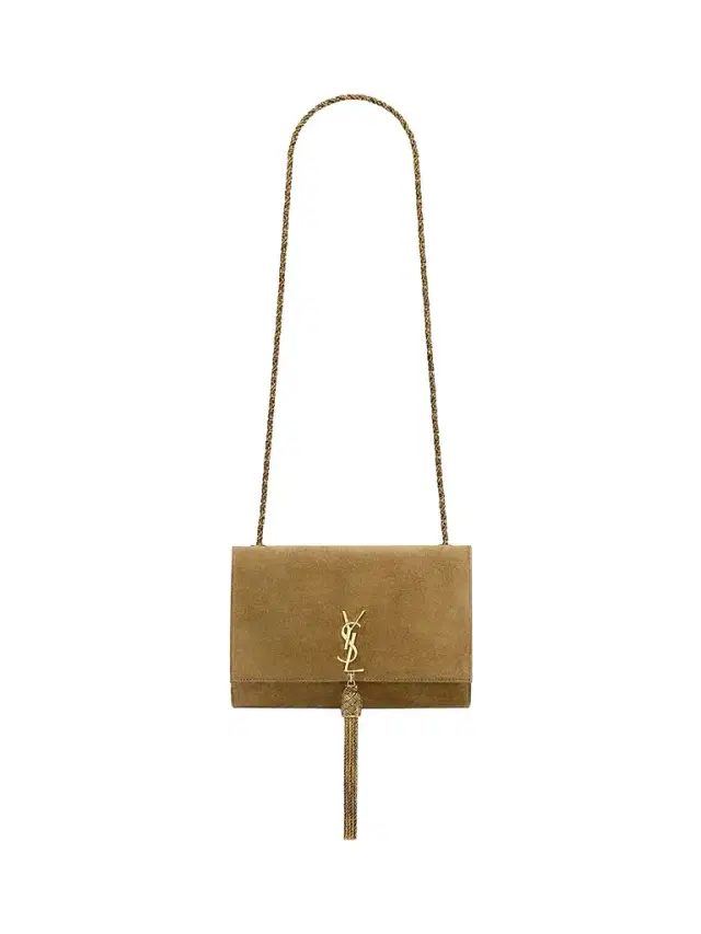 Saint Laurent Women's Small Kate Tassel Bijoux Chain Wallet in Suede