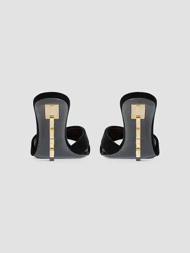 Saint Laurent Women's Opyum Mules in Velvet | Thumbnail 4 Saint Laurent Women's Opyum Mules in Velvet | Thumbnail 4
