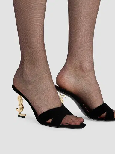 Saint Laurent Women's Opyum Mules in Velvet | Thumbnail 6 Saint Laurent Women's Opyum Mules in Velvet | Thumbnail 6
