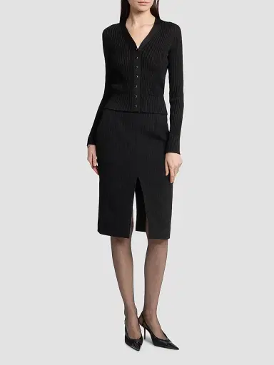 Saint Laurent Women's Slingback Pumps in Satin Crepe and Patent Leather | Thumbnail 4 Saint Laurent Women's Slingback Pumps in Satin Crepe and Patent Leather | Thumbnail 4