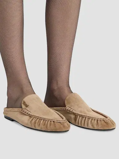 Saint Laurent Women's Le Loafer Mules in Suede | Thumbnail 5 Saint Laurent Women's Le Loafer Mules in Suede | Thumbnail 5