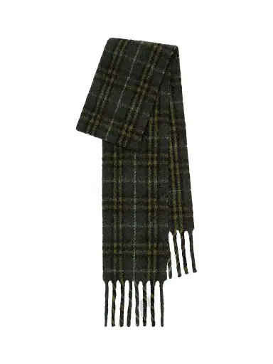 Burberry Women's Narrow Check Alpaca-Wool Scarf | Thumbnail 1 Burberry Women's Narrow Check Alpaca-Wool Scarf | Thumbnail 1