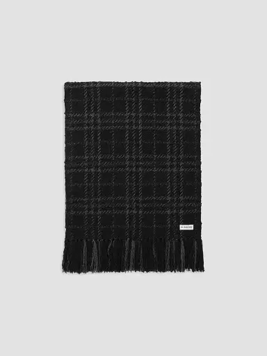 Burberry Women's Embellished Check Bouclé Scarf | Thumbnail 2