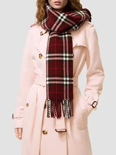 Burberry Women's Sparkle Check Cashmere Scarf | Thumbnail 2