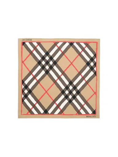 Burberry Women's Watercolor Check Silk Scarf | Thumbnail 1