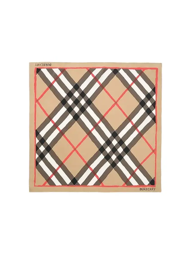 Burberry Women's Watercolor Check Silk Scarf