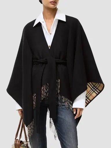 Burberry Women's Tay Wool Cape | Thumbnail 2