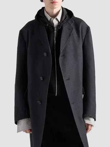 Prada Men's Technical Fleece Hoodie Jacket | Thumbnail 3 Prada Men's Technical Fleece Hoodie Jacket | Thumbnail 3