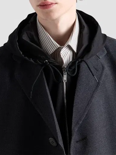 Prada Men's Technical Fleece Hoodie Jacket | Thumbnail 6 Prada Men's Technical Fleece Hoodie Jacket | Thumbnail 6