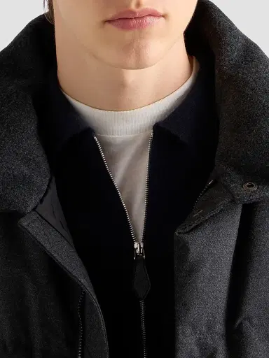 Prada Men's Medium-Weight Cashmere Down Jacket | Thumbnail 6 Prada Men's Medium-Weight Cashmere Down Jacket | Thumbnail 6