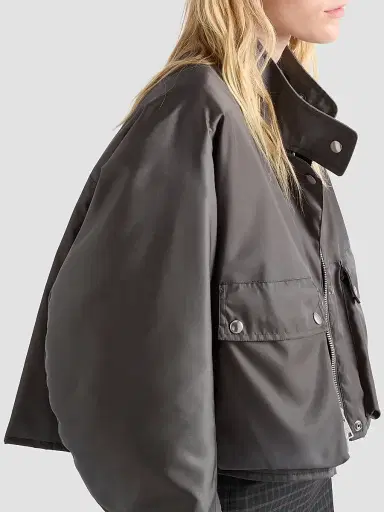 Prada Women's Washed Nylon Blouson Jacket | Thumbnail 5 Prada Women's Washed Nylon Blouson Jacket | Thumbnail 5