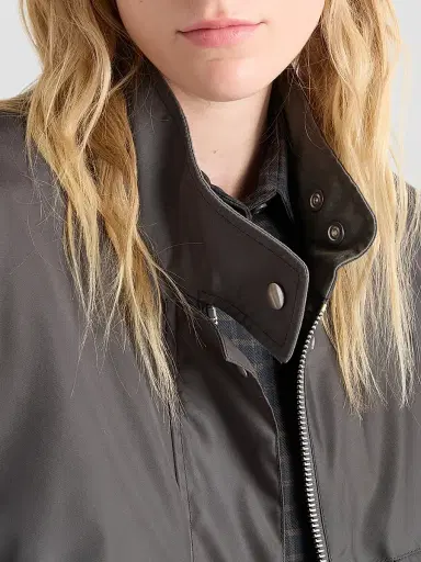 Prada Women's Washed Nylon Blouson Jacket | Thumbnail 6 Prada Women's Washed Nylon Blouson Jacket | Thumbnail 6