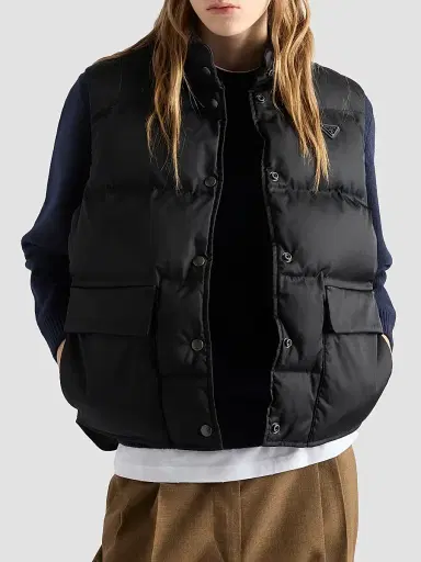 Prada Women's Nylon Down Vest | Thumbnail 3 Prada Women's Nylon Down Vest | Thumbnail 3