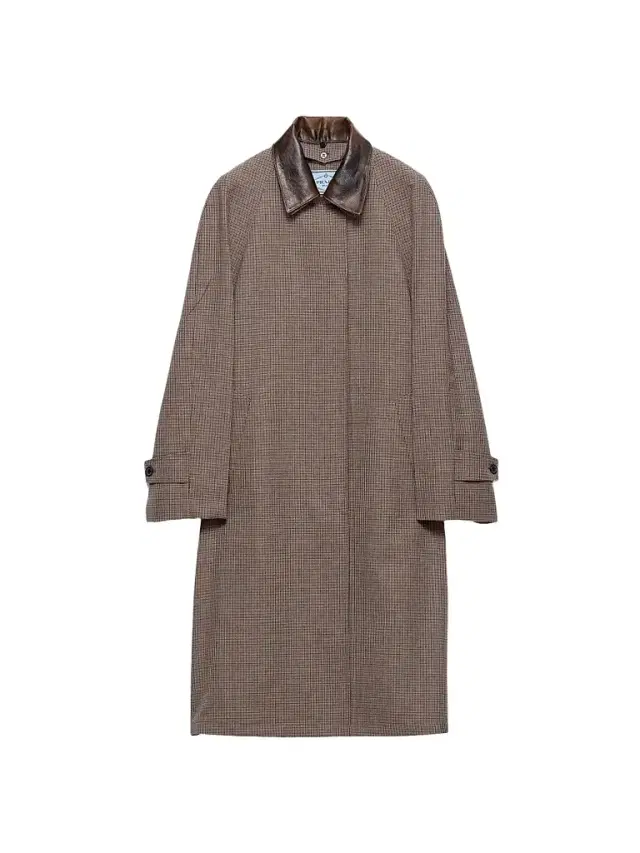 Prada Women's Single-Breasted Houndstooth Check Wool Coat