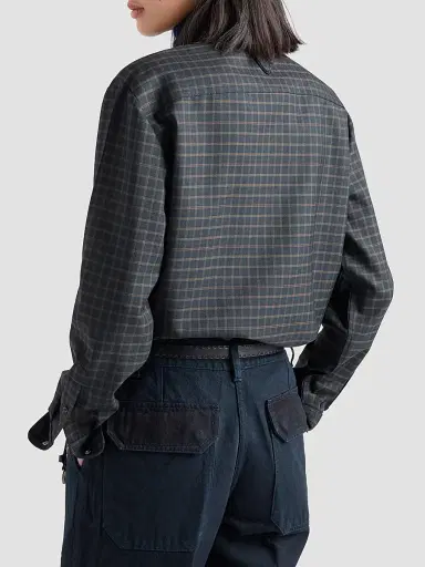 Prada Women's Checked Wool Shirt | Thumbnail 5