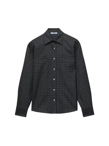 Prada Women's Checked Wool Shirt | Thumbnail 1