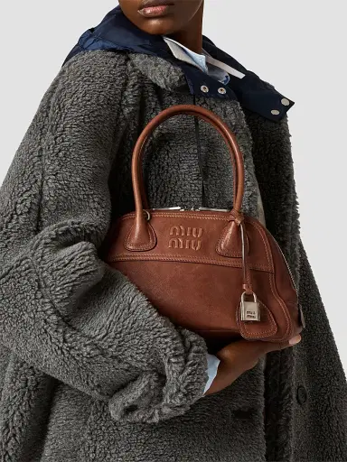 Miu Miu Women's Vivant Nappa Leather Top Handle Bag | Thumbnail 4 Miu Miu Women's Vivant Nappa Leather Top Handle Bag | Thumbnail 4