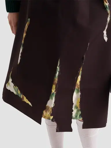 Prada Women's Bonded Gabardine Skirt with Devore Effect | Thumbnail 6 Prada Women's Bonded Gabardine Skirt with Devore Effect | Thumbnail 6