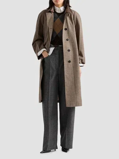 Prada Women's Mouline Wool Pants | Thumbnail 2 Prada Women's Mouline Wool Pants | Thumbnail 2
