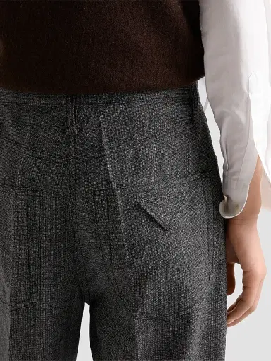 Prada Women's Mouline Wool Pants | Thumbnail 5 Prada Women's Mouline Wool Pants | Thumbnail 5