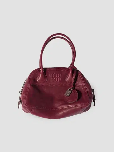 Miu Miu Women's Vivant Nappa Leather Top Handle Bag | Thumbnail 8