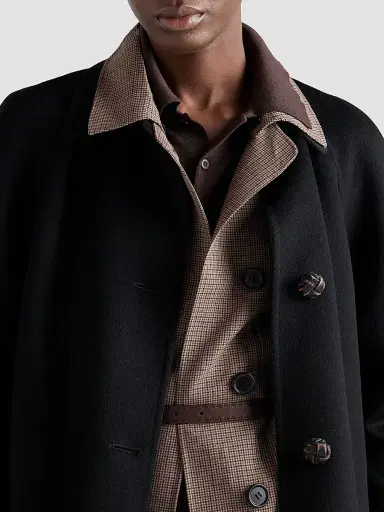 Prada Women's Single-Breasted Double Cashmere and Wool Coat | Thumbnail 5
