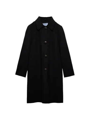 Prada Women's Single-Breasted Double Cashmere and Wool Coat | Thumbnail 1