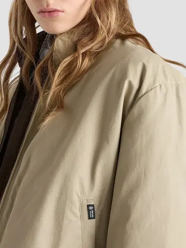 Prada Women's Cropped Technical Poplin Down Coat | Thumbnail 5 Prada Women's Cropped Technical Poplin Down Coat | Thumbnail 5