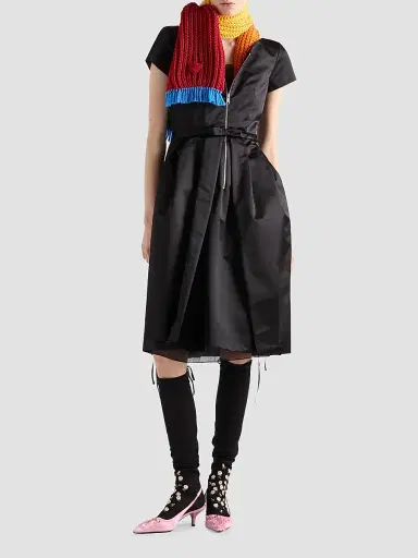 Prada Women's Duchesse Silk Dress | Thumbnail 2