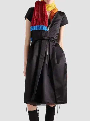 Prada Women's Duchesse Silk Dress | Thumbnail 3