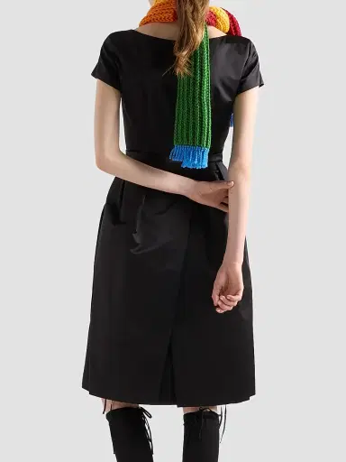 Prada Women's Duchesse Silk Dress | Thumbnail 4