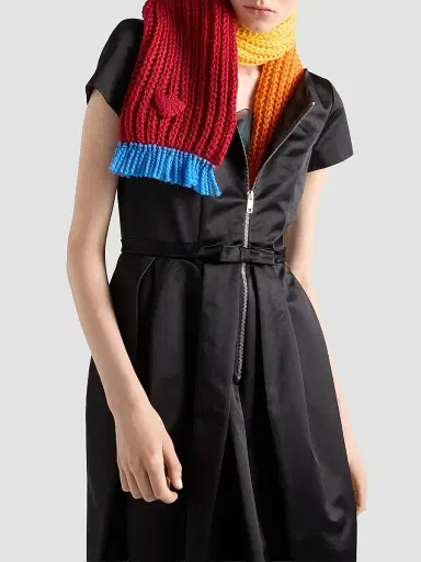 Prada Women's Duchesse Silk Dress | Thumbnail 5
