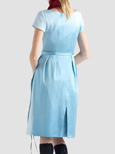 Prada Women's Washed Silk Duchesse Dress | Thumbnail 3
