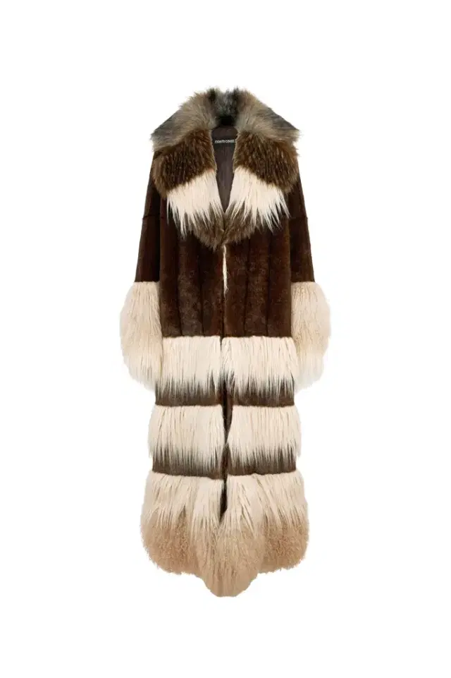 Long Brown Faux Fur Coat